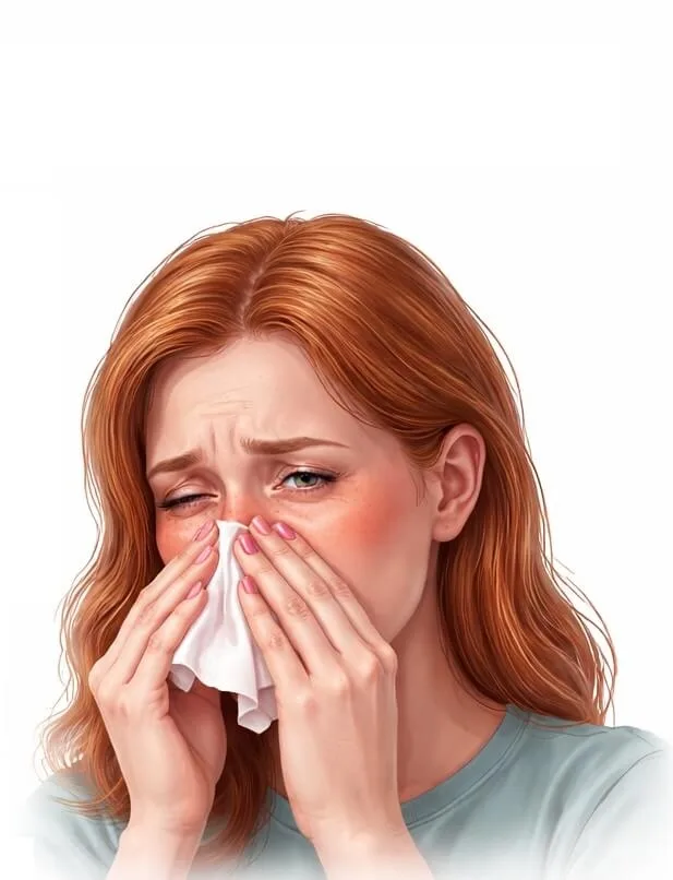 Allergic rhinitis nasal allergy affecting respiratory system